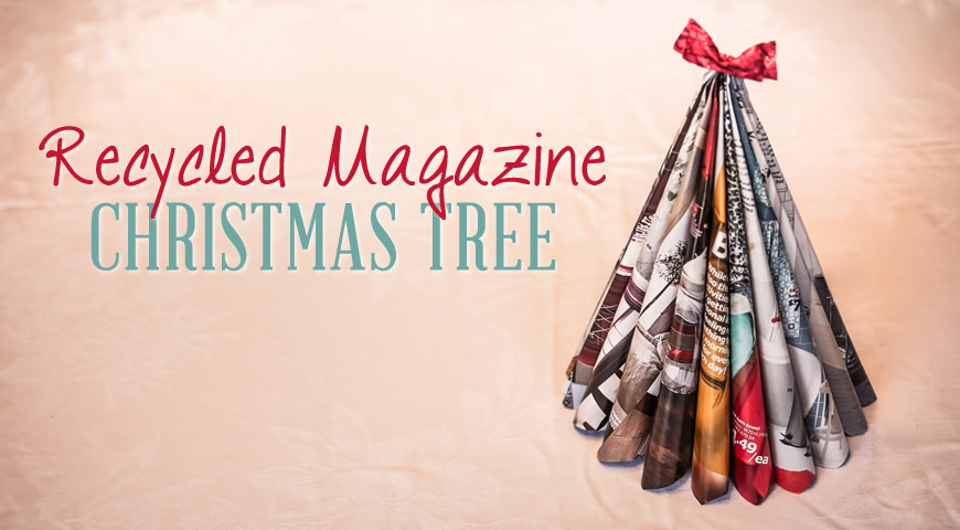 Recycled Magazine Christmas Trees