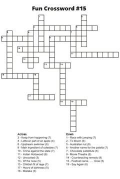 The next in our fun crossword series!