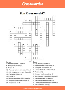 Fun Crossword Series - No 7!