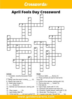 Here's a fun filled crossword to enjoy on April Fools Day!
