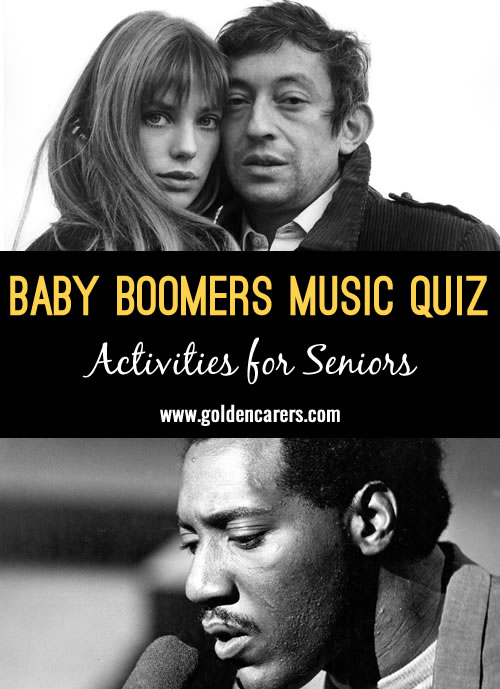 The next in the baby boomer's music quiz series!