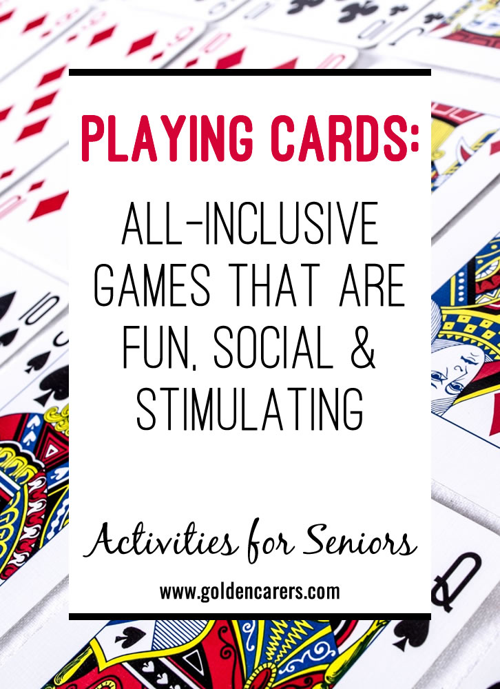 Playing card games is a social, entertaining and enjoyable pastime. Card games are among the most popular indoor games for adults.