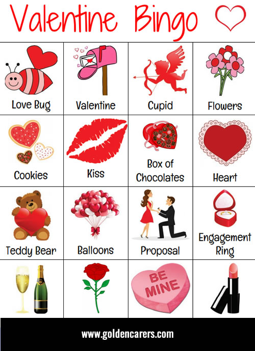 A Valentine's Day Themed Bingo to enjoy!