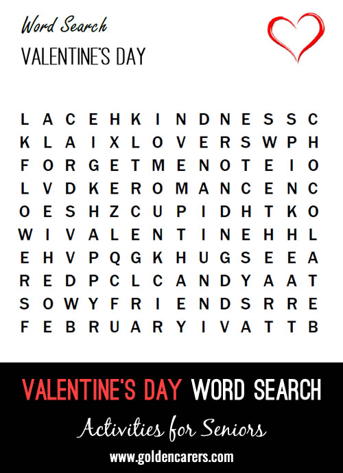 Celebrate Valentine's Day with a word finder!