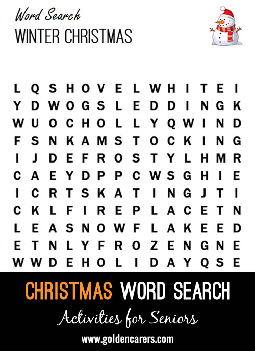 A Winter themed Christmas word search!