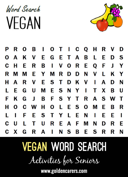 A vegan themed crossword for World Vegan Day on Nov 1!