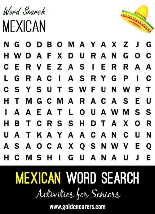 Here's another Mexican themed word search!