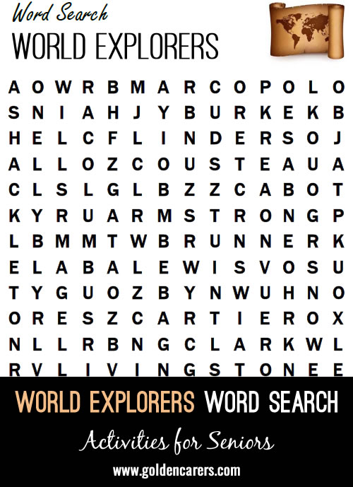 Here is a world explorers themed word finder to enjoy!