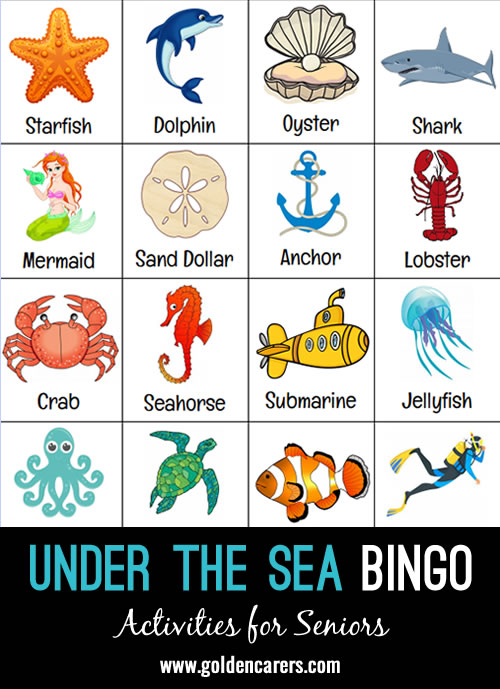 An 'Under the Sea' themed bingo!