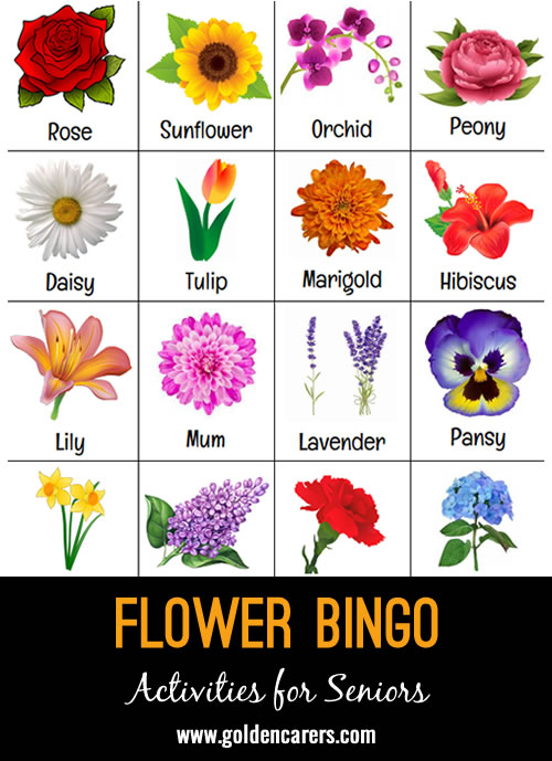 A 'Flower' themed bingo game!