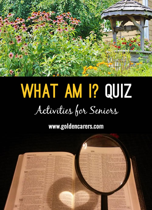 A fun quiz for seniors that leads to discussion and reminiscing!