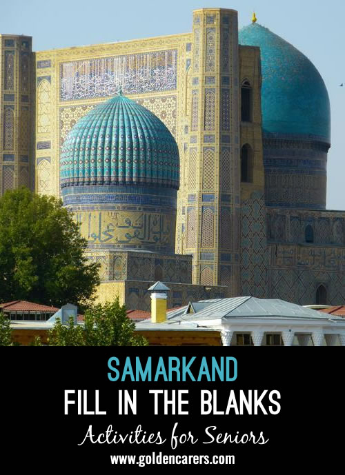 There are so many places in the world we are not aware of; many of them are cultural and natural wonders! In focus: Samarkand, Uzbekistan.