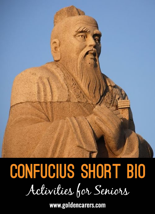 Confucius was an influential Chinese philosopher, teacher and political figure. He became widely known for his teachings concerning the principles of good conduct, practical wisdom, and proper social relationships.