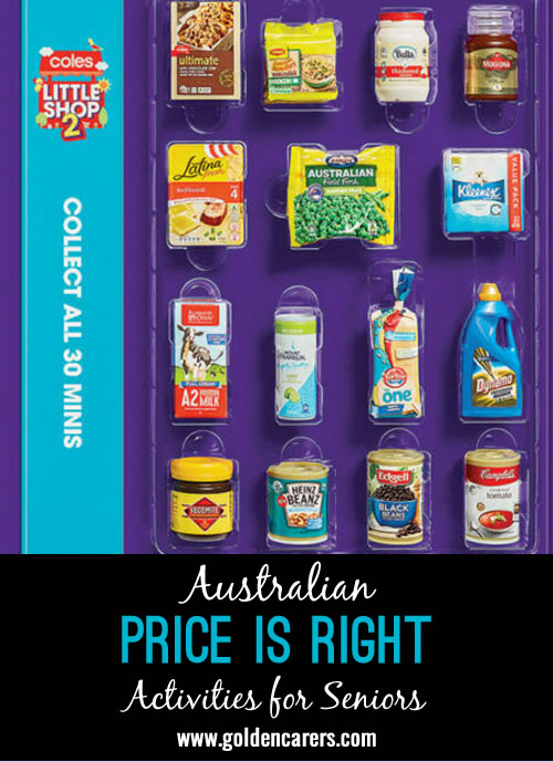 Using Coles Mini Shops (Australia) from Coles we have created our very own version of the price is right!