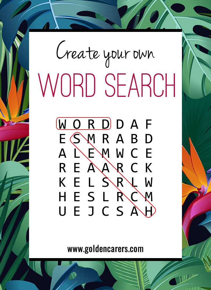 Create your own Word Search!