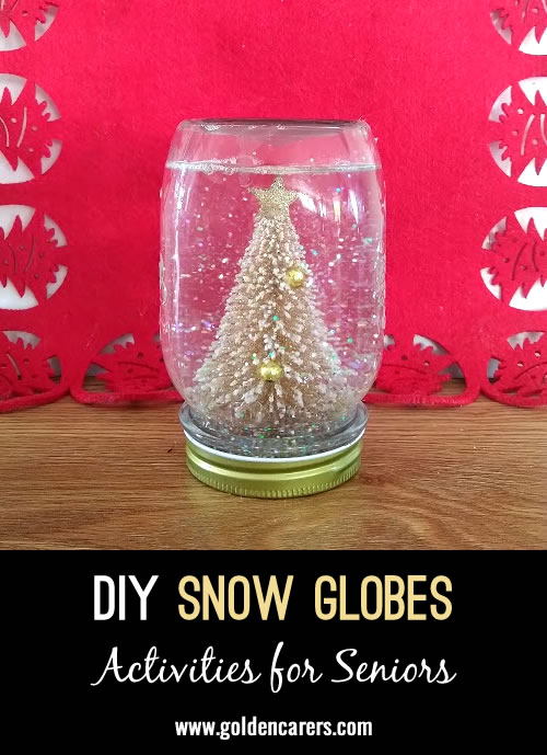 Try this snow globe craft with residents in a group or try it as a family night activity or even an intergenerational project.