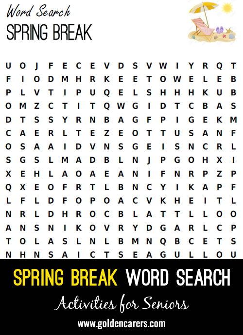 Here is a Spring-themed word search to enjoy!