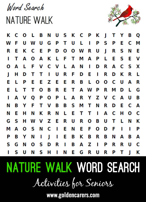May is the perfect month to get outdoors and enjoy a hike or picnic. See how many nature-inspired words you can find and how many bring up a fun memory.