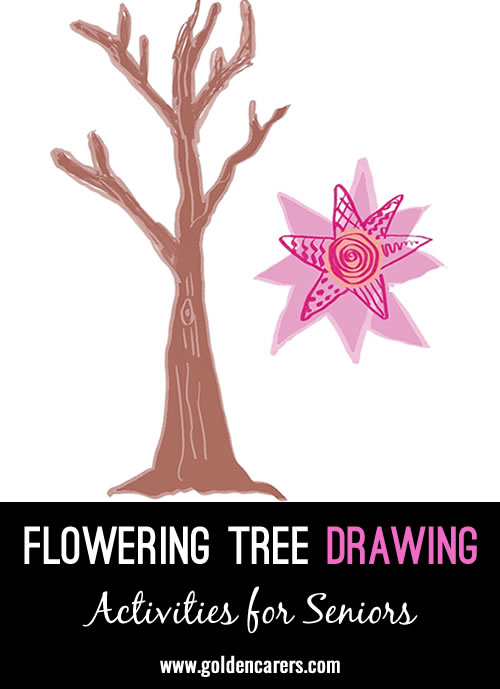 Flowering Tree Drawing