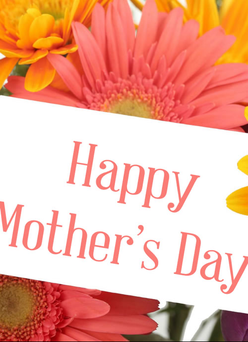 Mother's Day Poster with Flowers for printing.