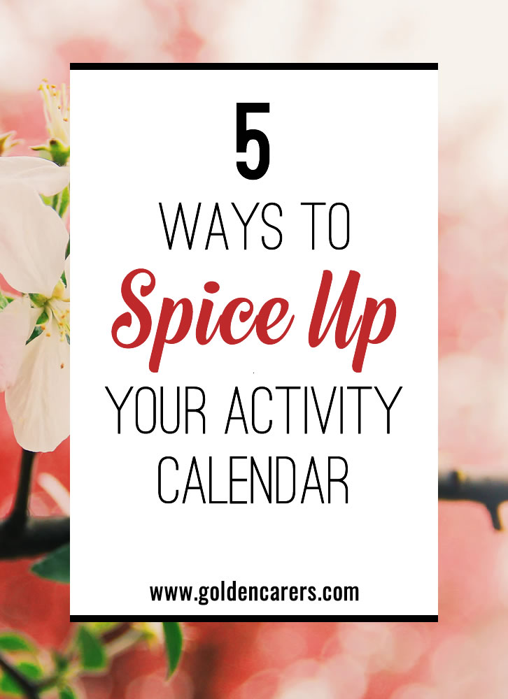 I've worked in activities for over ten years, and I have found that there are some activities that you just have to have on the activities calendar! While these activities may be staples, they can easily lose their charm for both you and the residents when done over a long period of time.