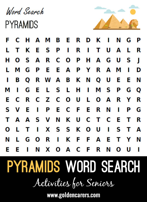 A pyramids themed word finder!