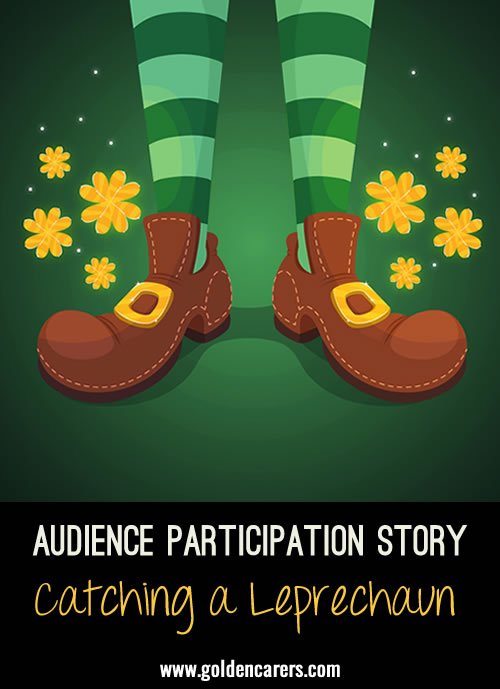 An audience participation story engages the audience in the story. It is a fun activity that promotes focus and creativity. Clients may repeat a word or phrase throughout the story: sing, gesture, or act. 
