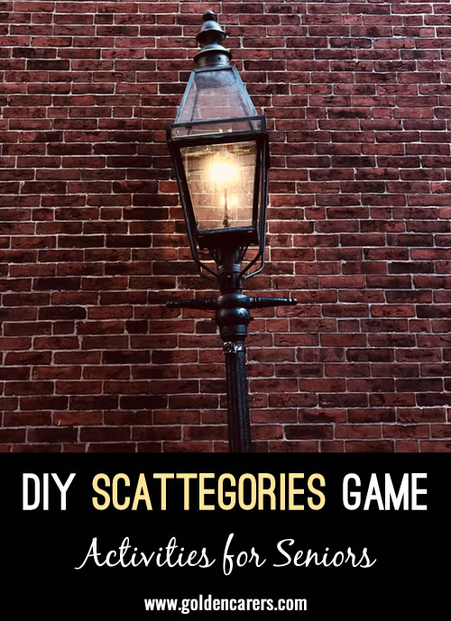 DIY Scattergories Game
