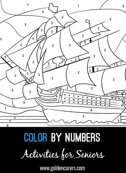 A color by number British Ship activity to enjoy! Use the key provided to color each number and discover the completed image. 