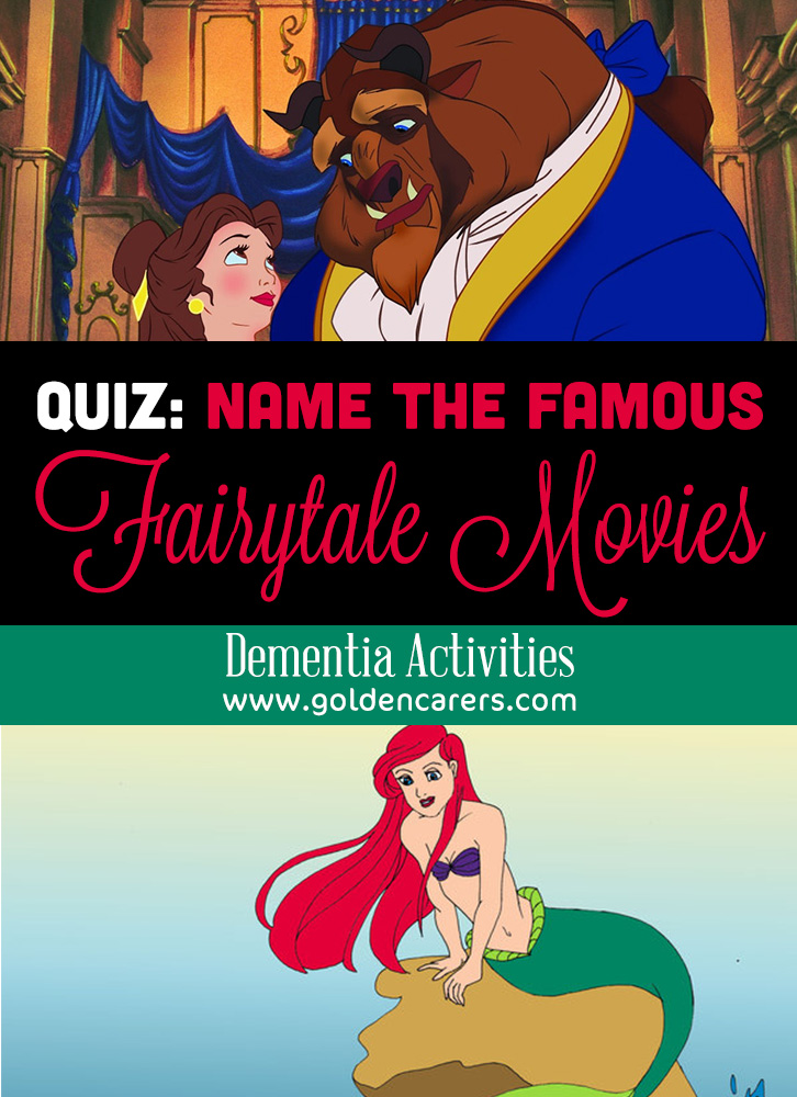 A fun activity for seniors - Name the Fairytale Movies