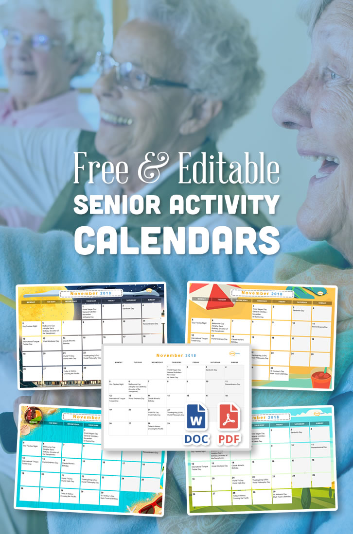 Free Activity Calendar for Seniors