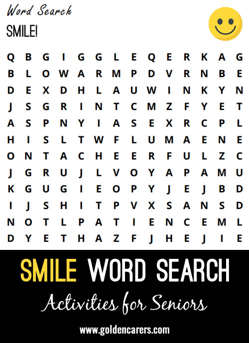 A word search for world smile day!