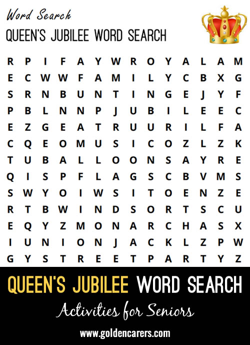 A word search for the Queen's Jubilee!
