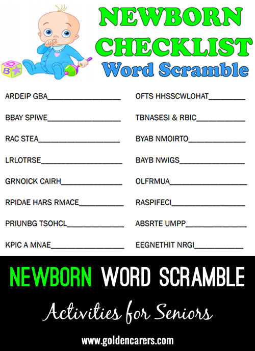 Unscramble the letters to reveal the answers!