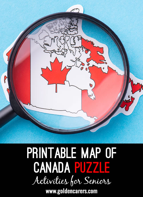 Printable Map of Canada Puzzle