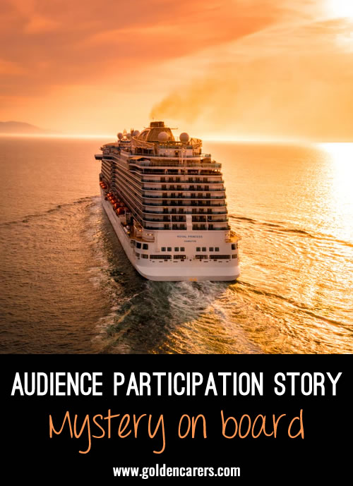 An audience participation story engages the audience in the story. It is a fun activity that promotes focus and creativity. Clients may repeat a word or phrase throughout the story: sing, gesture, or act. 