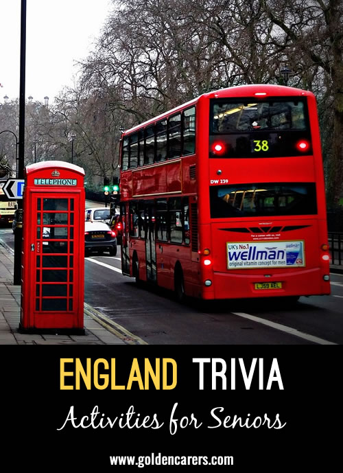 Here are some interesting snippets of trivia about England!