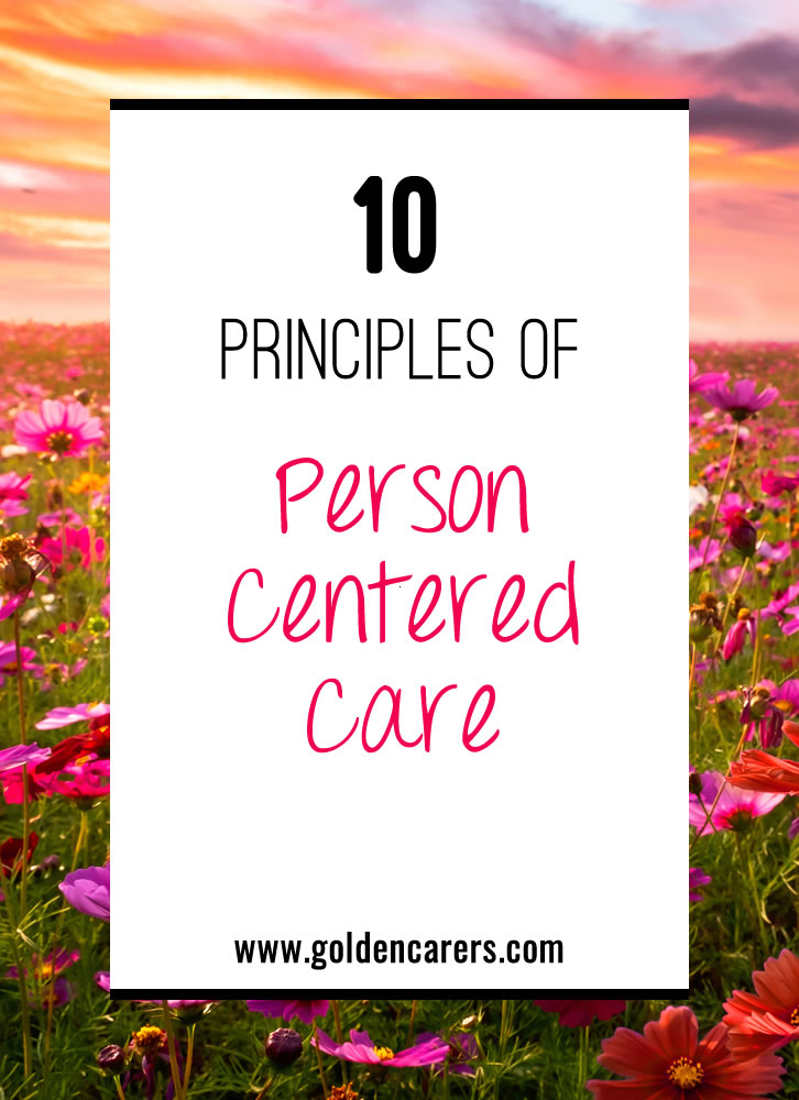 Person-centered care is a philosophical approach in which older people are placed at the center of their own care by care providers and health services.