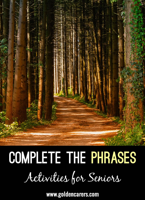  Complete these common phrases 