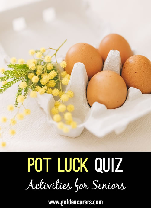The next installment in our pot luck quiz series!
