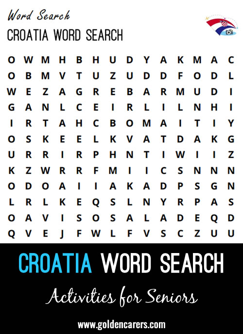 A Croatian-themed word search to enjoy!