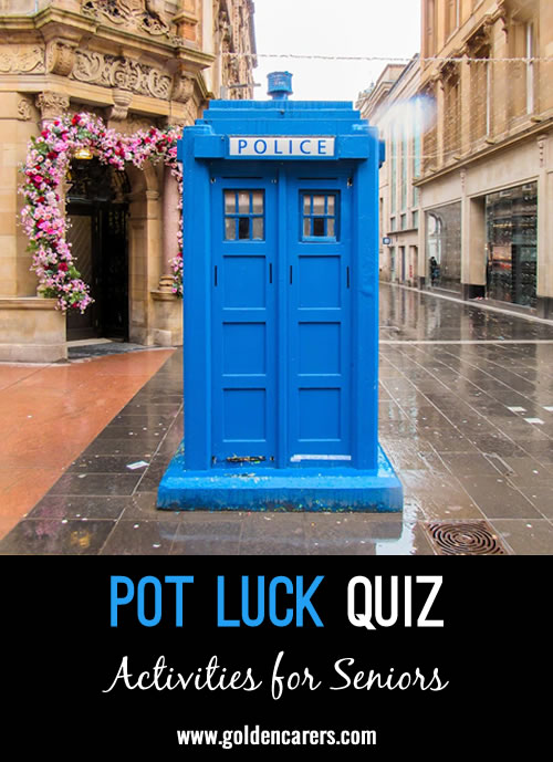 The next in our pot luck quiz series!