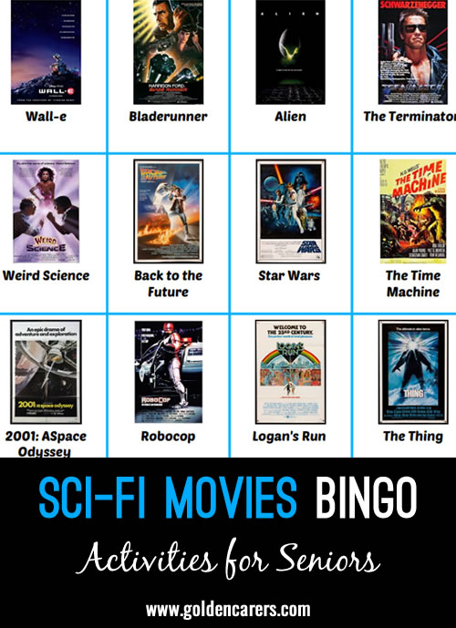 Sci fi movie bingo