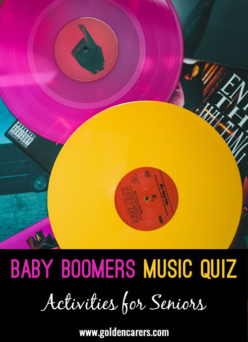 Here is a fun music quiz about music of the 50s and 60s!