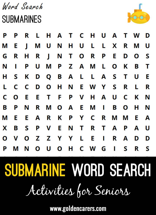 A submarine-themed word search!