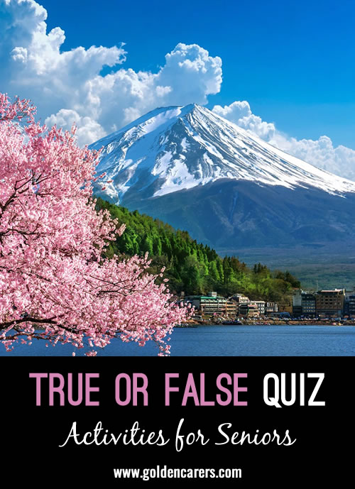Another true or false quiz to enjoy!