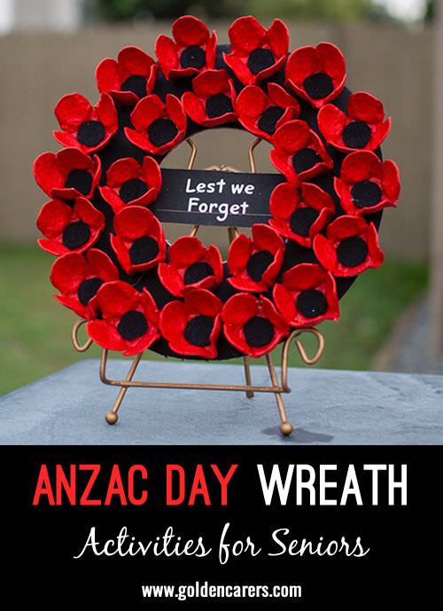 Beautiful ANZAC Day Wreaths made from recycled egg carton