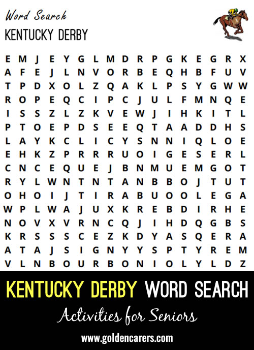 Here's a fun Kentucky Derby-themed word search!