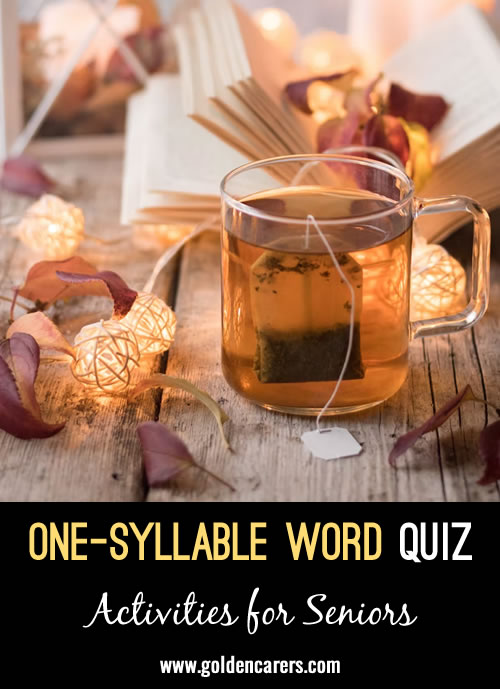 Do you know the meaning of these one-syllable words?
