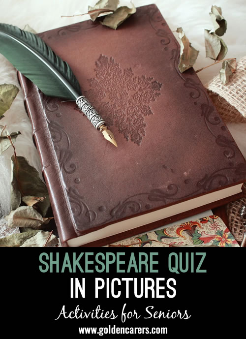 Here is a visual Shakespeare quiz to enjoy!